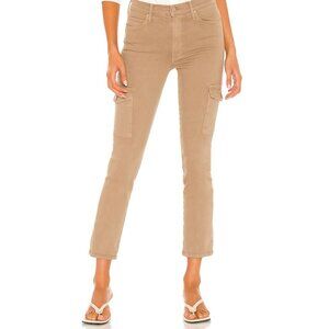 MOTHER Mid Rise Dazzler Cargo Ankle in Toasted Tan 24 waist